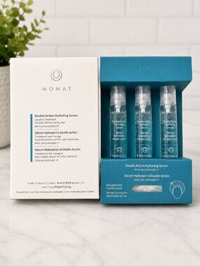 MONAT Double-Action Hydrating Serum Full Set – 3 Vials plus cap New in Box